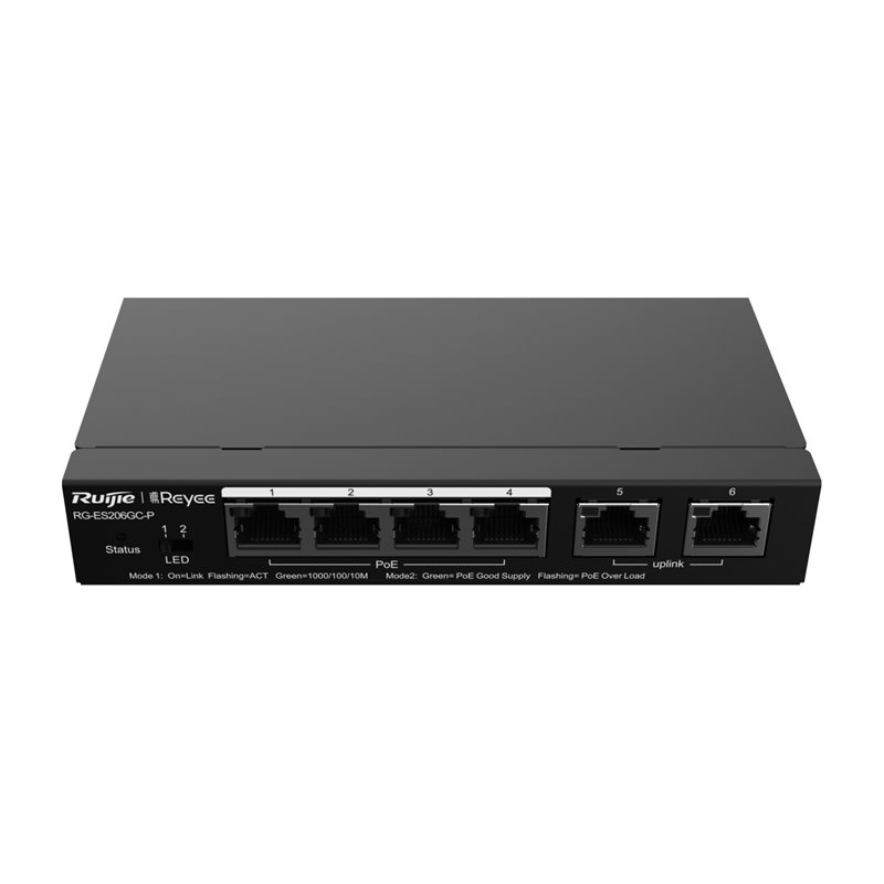 Ruijie RG-ES206GC-P 6 埠千兆雲端網管 PoE 交換器 3 Ruijie RG-ES206GC-P 6 埠雲端管理 PoE 交換器-北寧網路施工 CPTECH(圖3)