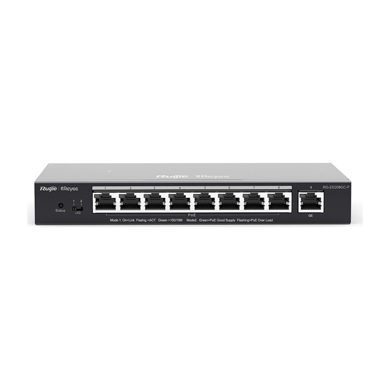 Ruijie RG-ES209GC-P 9 埠千兆雲端網管 PoE 交換器 2 Ruijie RG-ES209GC-P 9 埠雲端管理 PoE 交換器-北寧網路施工 CPTECH(圖2)